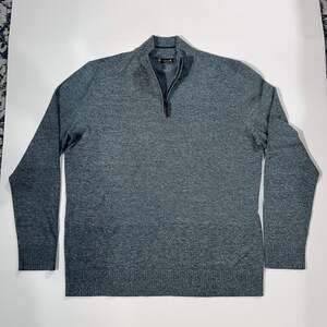 Smartwool Men's Sparwood Quarter-Zip Merino Wool Sweater in Olive Green L